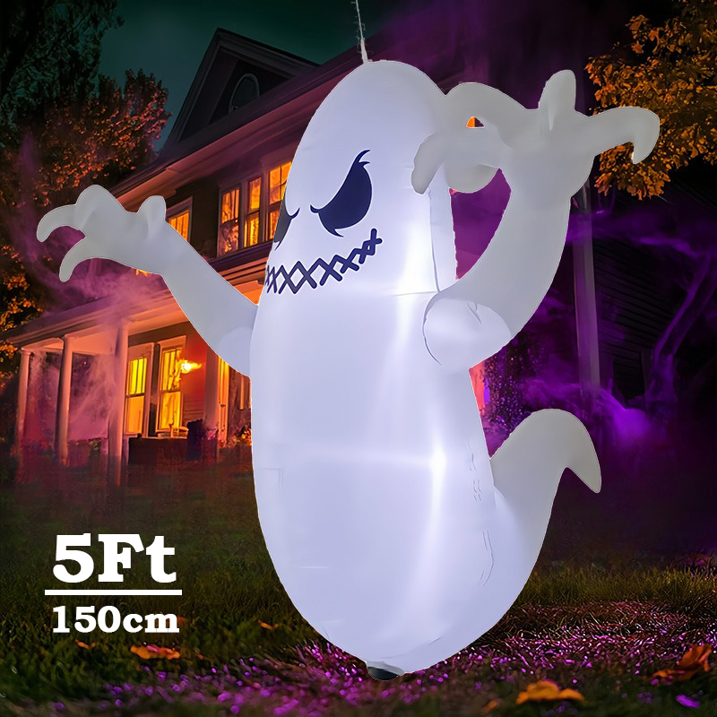 Outdoor Lighting Effects - 5Ft Halloween Inflatable Model Hanging Ghost