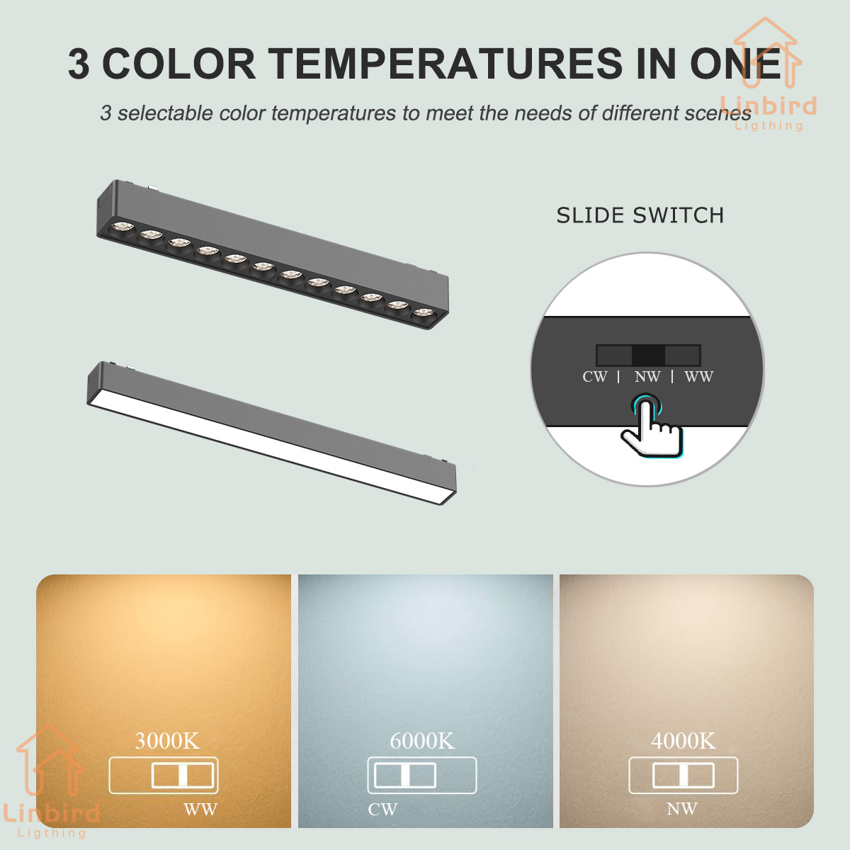 ST1 Series 3CCT Black White Ul - огляд і ціна Outdoor Lighting Track