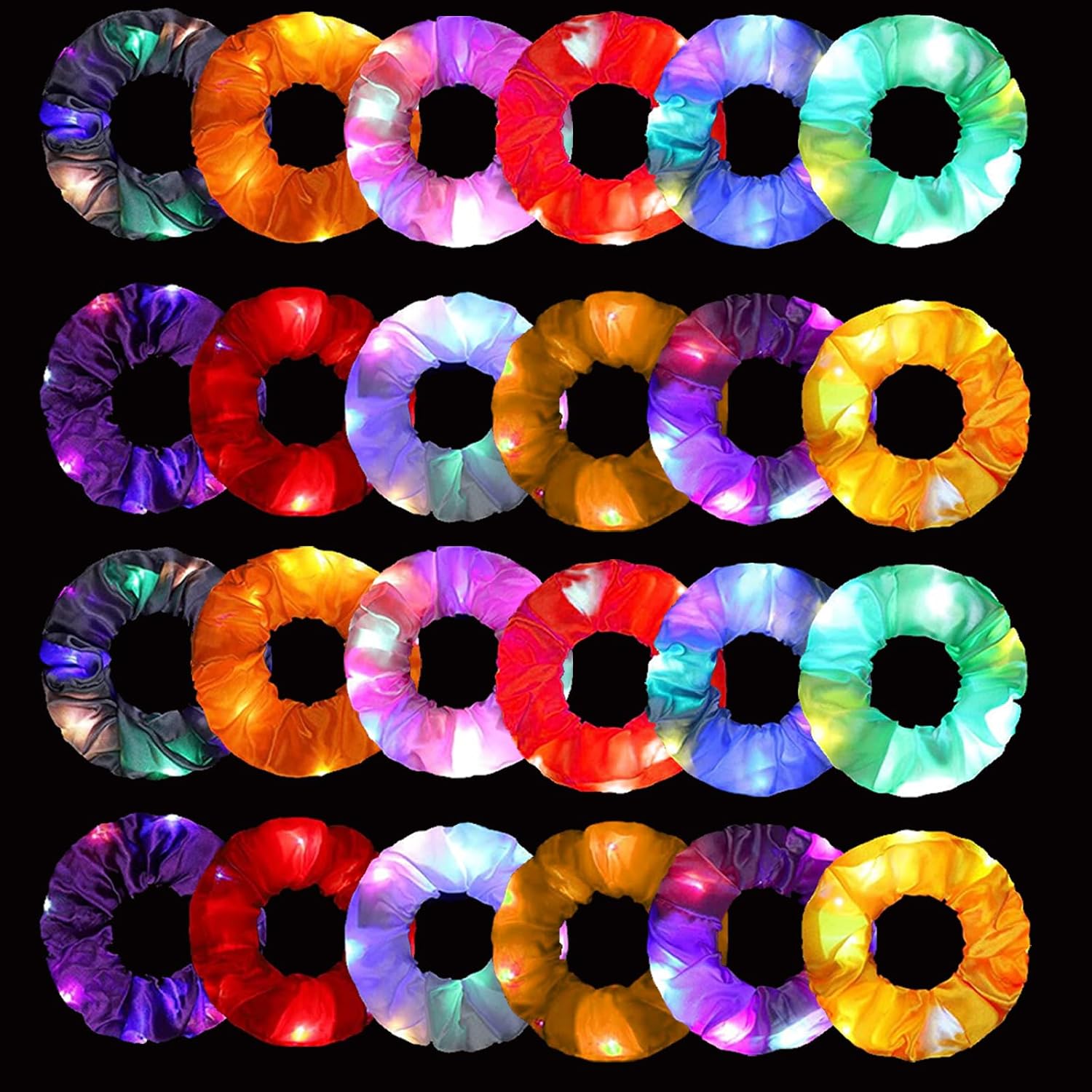 6pcs LED Scrunchies Hair Bands - огляд і ціна Outdoor Lighting Effects