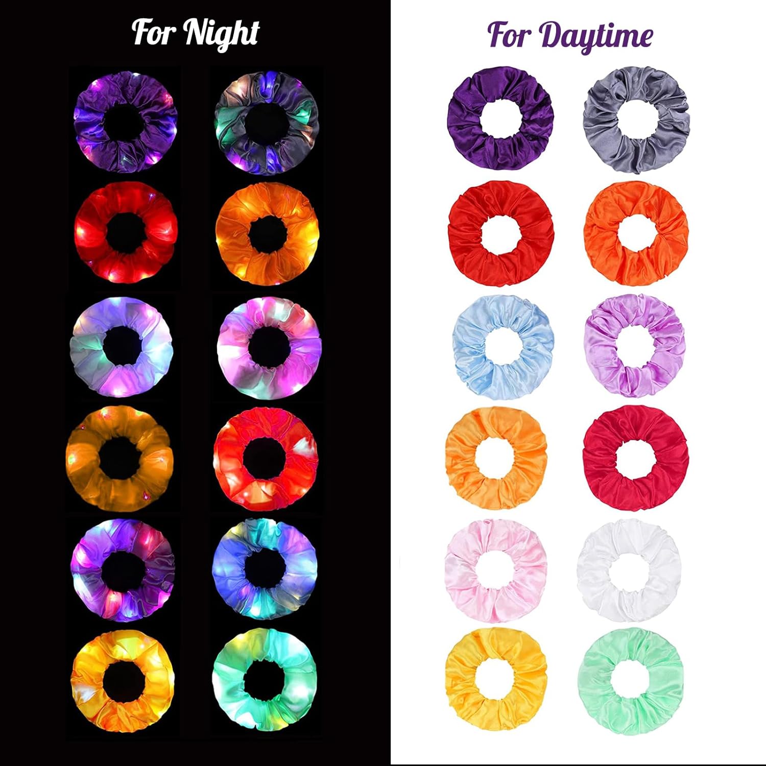 6pcs LED Scrunchies Hair Bands - огляд і ціна Outdoor Lighting Effects