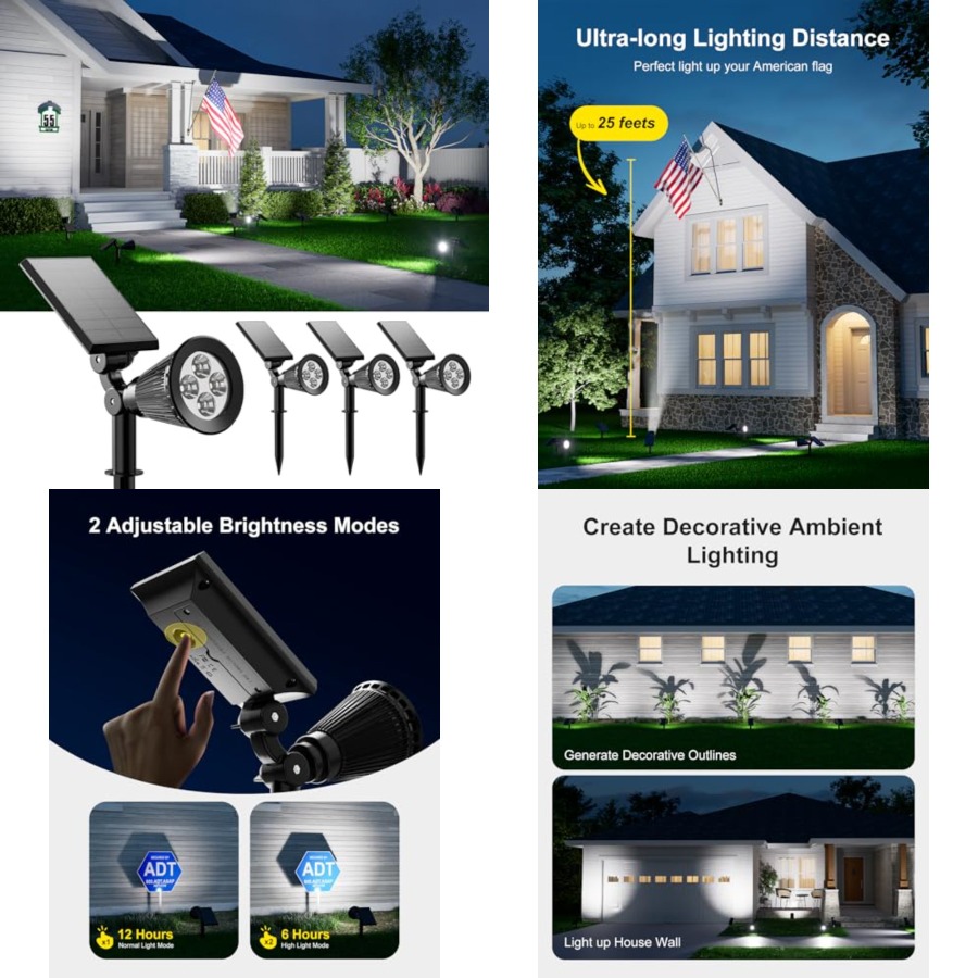 Solar Spotlights Outdoor Water - огляд і ціна Outdoor Lighting And Landscape
