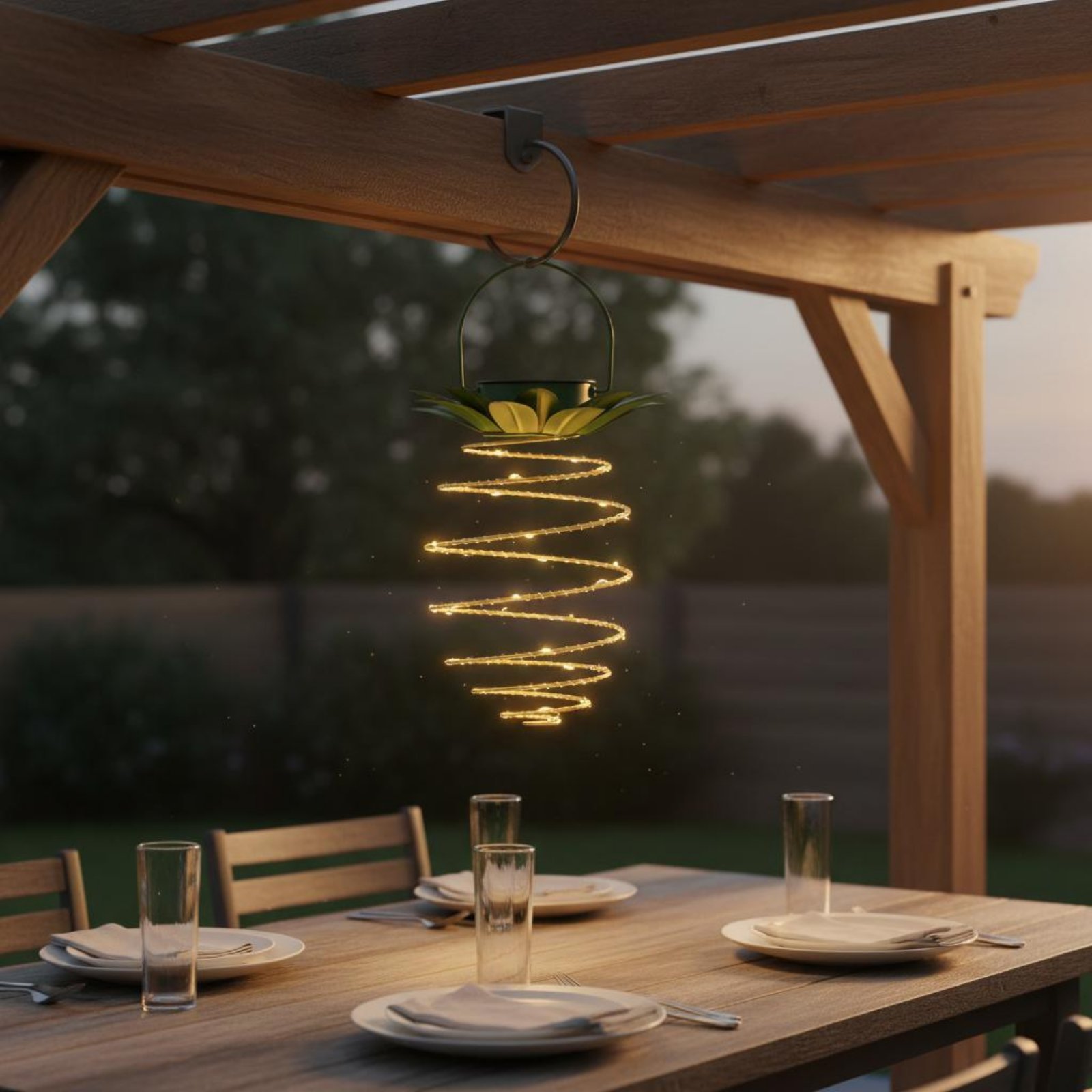 2 Pieces Solar Pineapple Lamp  - огляд і ціна Outdoor Lighting And Landscape