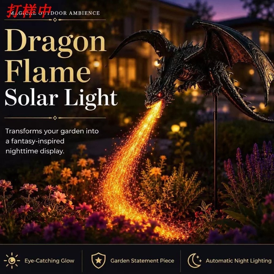 Solar Dragon Fire Garden Light - огляд і ціна Outdoor Lighting Pathway