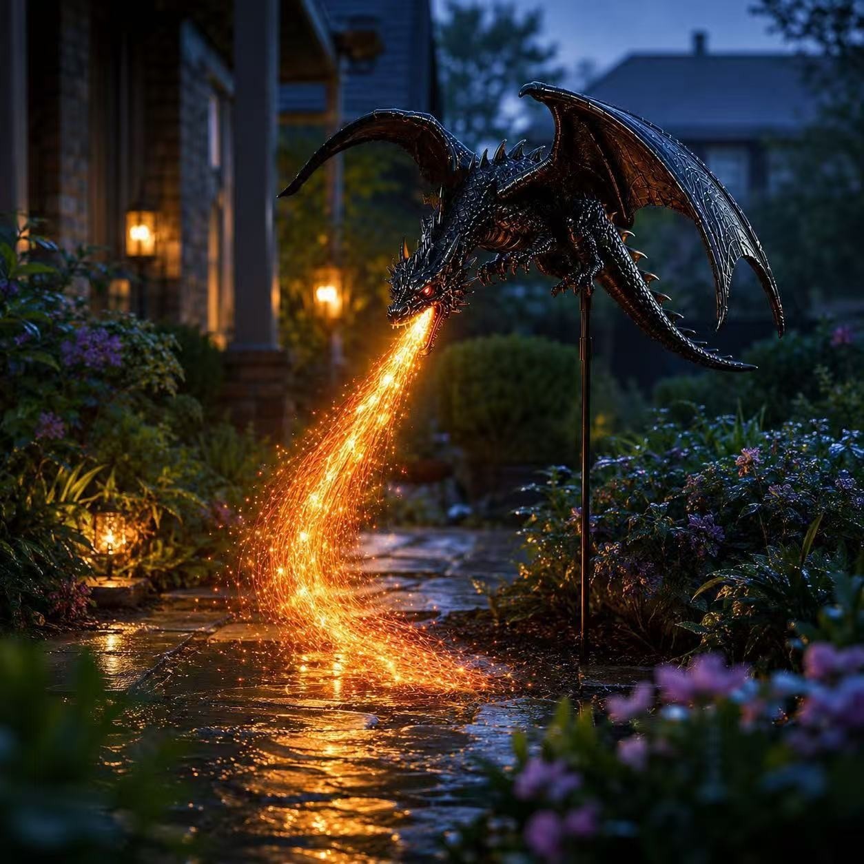 Solar Dragon Fire Garden Light - огляд і ціна Outdoor Lighting Pathway