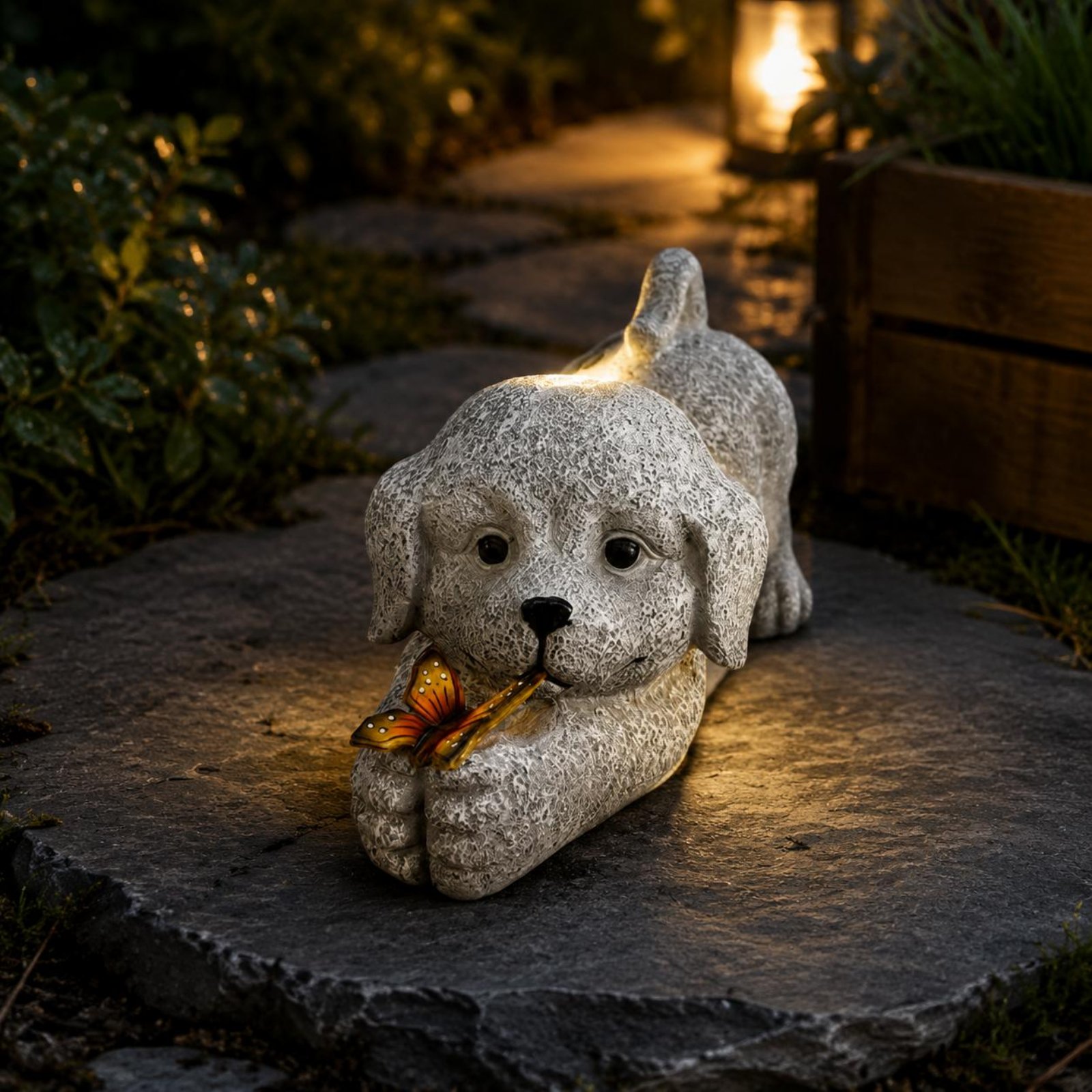 Solar Dog Statue Resin Craft S - огляд і ціна Outdoor Lighting Ip65