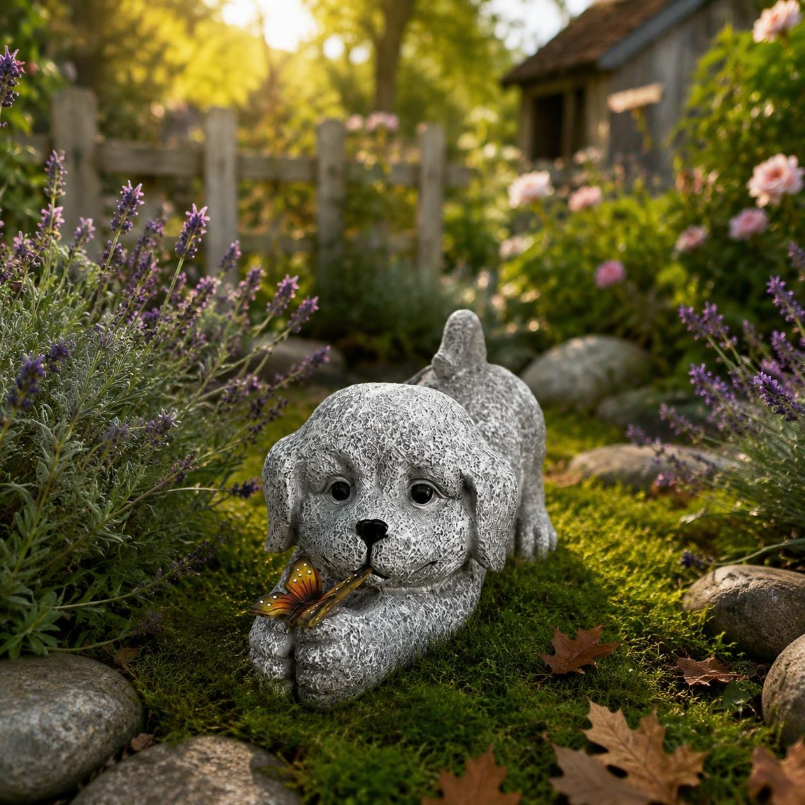Solar Dog Statue Resin Craft S - огляд і ціна Outdoor Lighting Ip65