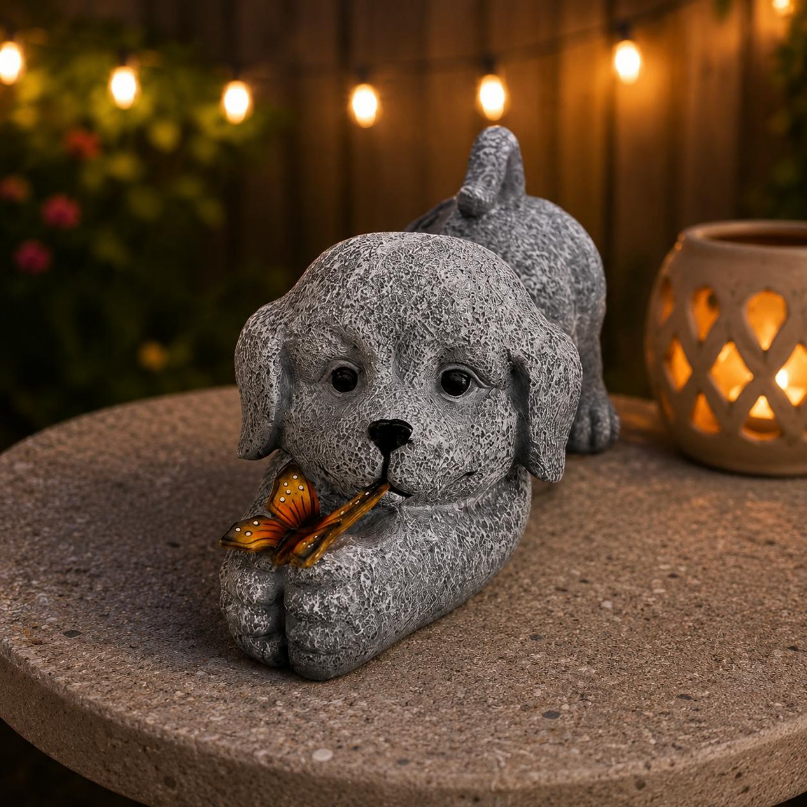 Solar Dog Statue Resin Craft S - огляд і ціна Outdoor Lighting Ip65