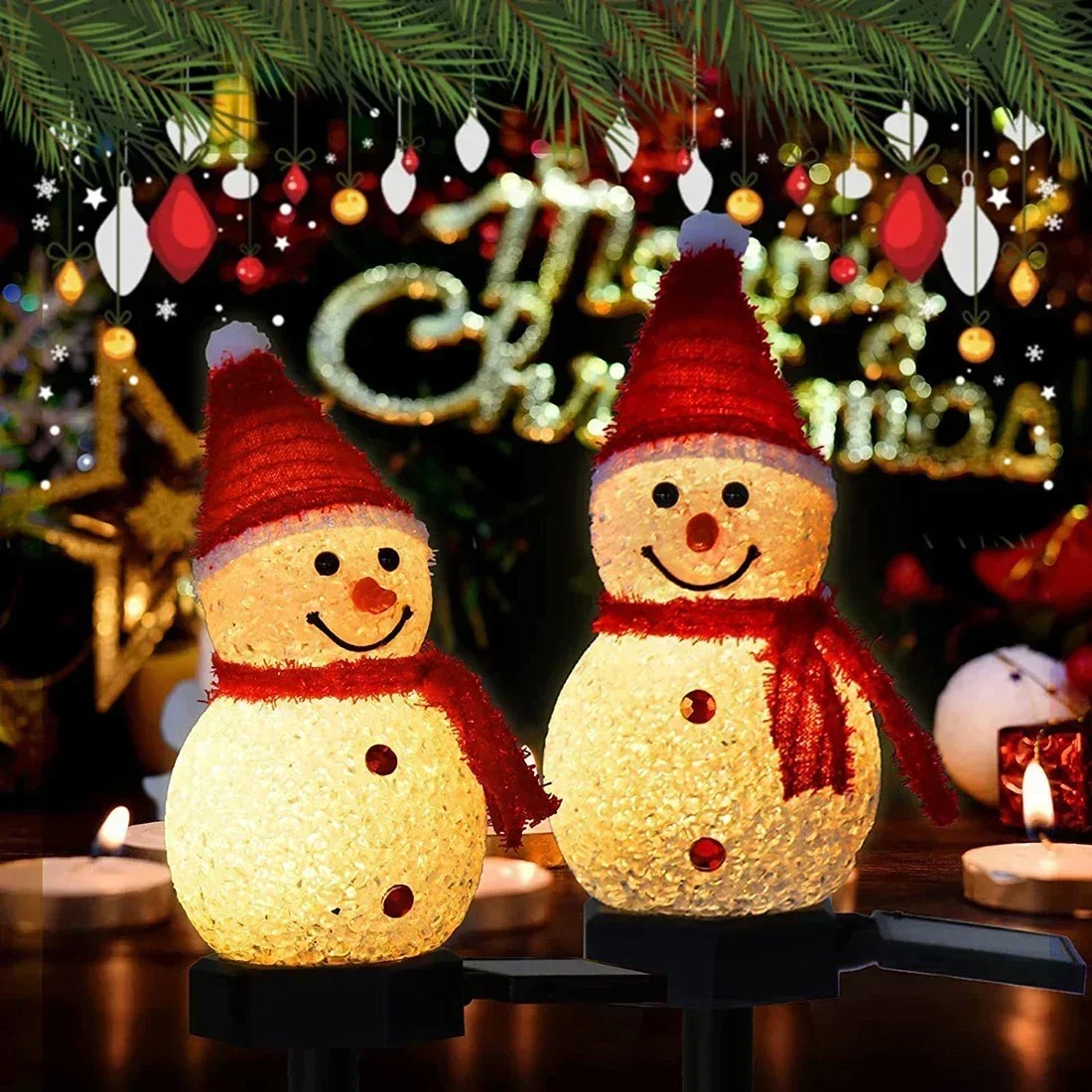Christmas Snowman Solar Garden - огляд і ціна Outdoor Lighting Pathway
